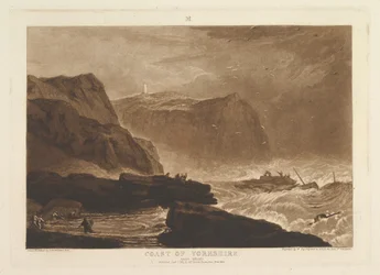 Coast of Yorkshire, Near Whitby, from Liber Studiorum, Part V, Plate 24