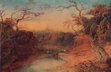 Distant View of Lichfield Cathedral, 1909
