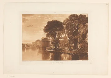 View of Isleworth from the Thames (series title: Landscape Studies, Liber Studiorum)