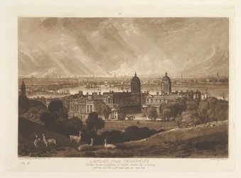 London from Greenwich, Liber Studiorum, Part V, Plate 26