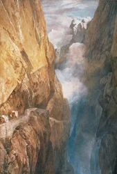 Passage of Mount St. Gotthard from the Devils Bridge