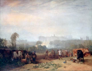 Ploughing up Turnips, near Slough, Windsor, c. 1809