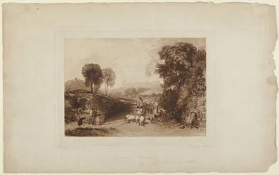 Sheep Washing, Windsor Castle (from Liber Studiorum)