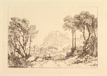 The Castle above the Meadows (Liber Studiorum, part II, plate 8), 1808