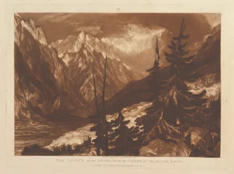 The Source of the Arvaron in the Valley of Chamouni, Savoy