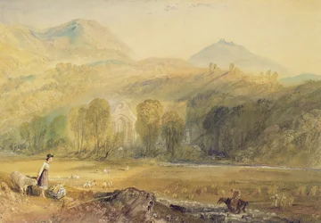 Valle Crucis Abbey, Denbighshire, c.1826