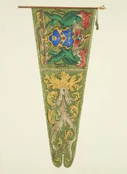 Banner of the Plaisterers, inscribed 