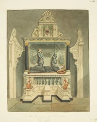 Monument to Sir John Young and his wife Joan (née Wadham) in Bristol Cathedral