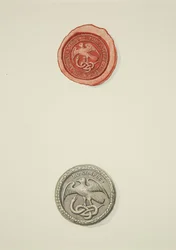 Seal Inscribed with Thomas White and Badge, Both of Temple Hospital