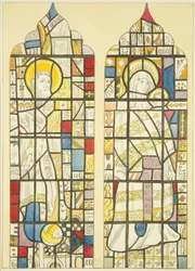 Stained glass in south window south transept of St Mary Redcliffe