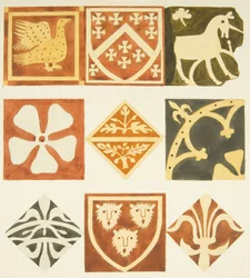 Tiles in vestry room and various parts of Bristol Cathedral floor