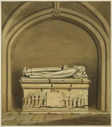 Tomb of Thomas Rowley and his wife in the crypt of St John