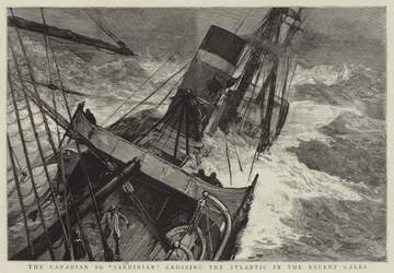 The Canadian SS Sardinian Crossing the Atlantic in the Recent Gales