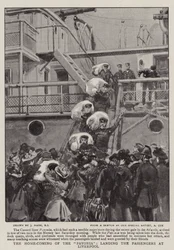 The Home-Coming of the Pavonia, landing the Passengers at Liverpool