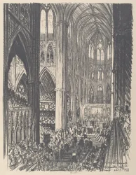 Coronation of King George V and Queen Mary in Westminster Abbey, 1911.