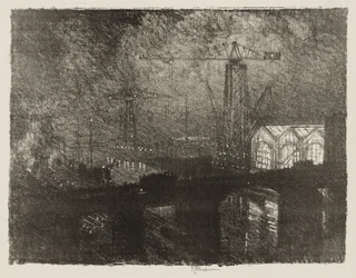 English War Work: The Shops at Night, Changing Shifts