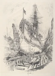 In the Dry Dock, 1917