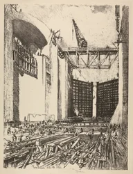 Laying the Floor of Pedro Miguel Lock