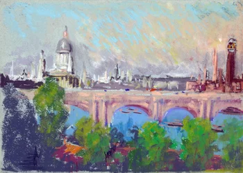 London over Waterloo Bridge