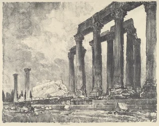 The Acropolis from the Temple of Jupiter, Athens