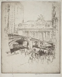 The Approach to the Grand Central, New York