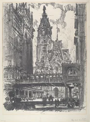 The City Hall and Bridge across Market Street