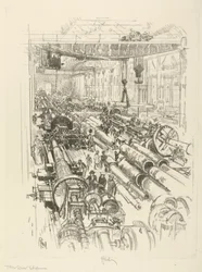 The English War Series: W.441. The Gun Shop, 1916