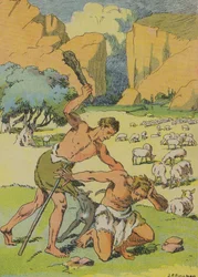 Cain murdering Abel