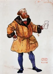 Costume for the character of Brander in The Damnation of Faust by Hector Berlioz, sketch by Joseph Porphyre Pinchon (1871-1953)