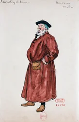 Costume for tavern patrons in The Damnation of Faust by Hector Berlioz, sketch by Joseph Porphyre Pinchon (1871-1953)