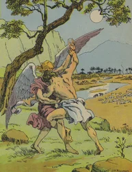 Jacob fighting with the angel