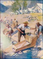 All Day Long The Sound of the Pick and the Rumble of the Cradle Were Heard
