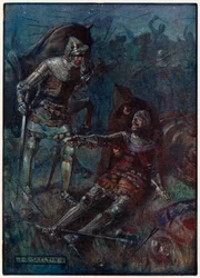 James, Earl of Douglas, at the fight at Otterburn