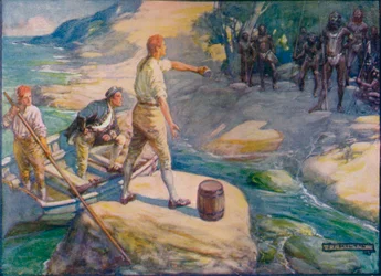 Natives Gathered Round Them
