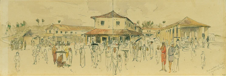 Fish Market in Point de Galle, Ceylon (Sri Lanka)
