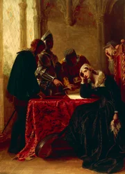 Abdication of Mary Queen of Scots in Loch Leven Castle, c. 1850