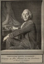 Portrait of Christophe-Gabriel Allegrain (1710-1795), French sculptor (engraving after the painting by Joseph-Siffrein Duplessis)