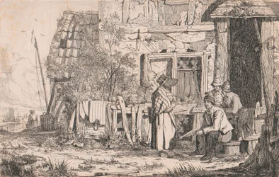 Cottage with People
