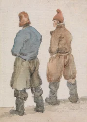 Two Fishermen Seen from Behind
