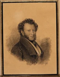 Portrait of the Writer Alexander Pushkin (1799-1837)