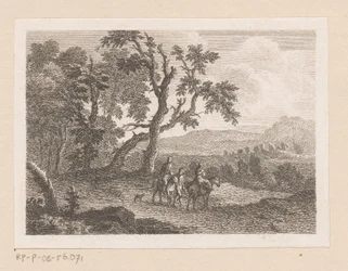 Landscape with Two Riders and a Man on Foot