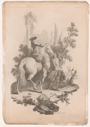 Young Man on Horseback with a Servant