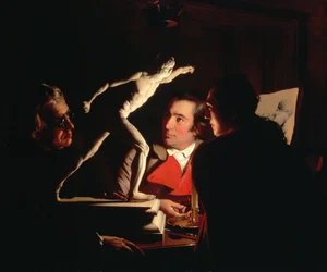 Three Persons Viewing the Gladiator by Candlelight