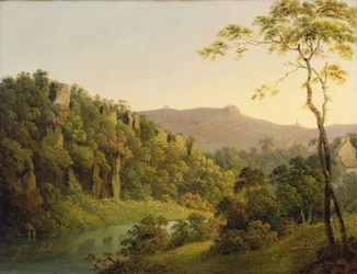 View in Matlock Dale, Looking Towards Black Rock Escarpment