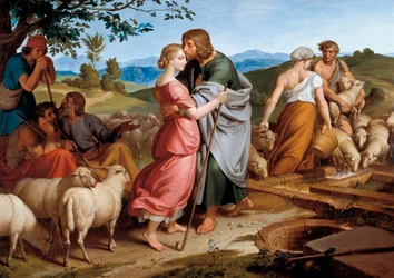 Jacob meets Rachel, Laban