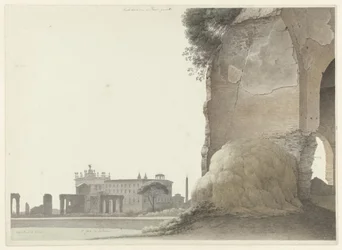 The Basilica of San Giovanni in Laterano, with the Temple of Minerva Medica in the Foreground