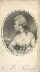 Mrs Robinson. Mary Robinson, née Darby, known as Perdita (1758-1800). English actress, poet and novelist. First public mistress of King George IV while he was still Prince of Wales. Portrait, after Sir Joshua Reynolds.
