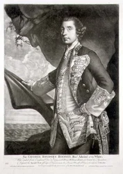 Portrait of Sir George Brydges Rodney (1719-92) Admiral of the White, Engraved by William Dickinson (1746-1823) Pub. by Carington Bowles (fl.1744-93)