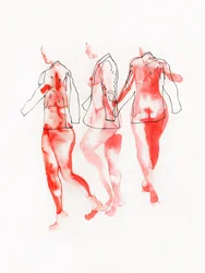 Abstract Red Figures