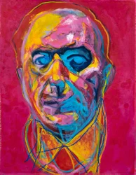 Vibrant Abstract Male Portrait